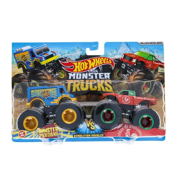 Hot Wheels Monster Trucks Demolition Doubles Monster Portions Tuong Ot Sriracha