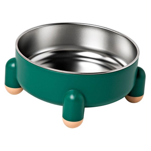 Tazón para perros Tazón de agua elegante liviano Portable sin deslizamiento Fácil de limpiar con múltiples usos Alimentador de alimentación resistente Amarillo verde