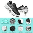 thumbnail image 3 of Roller Skate Shoes for Woman, Double-Row Deform Wheel Automatic Walking Shoes, Retractable Roller Skate, Shoes with Wheels, Skating Shoes for Outdoor Fun & Fitness, 3 of 6