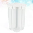 thumbnail image 3 of 4-grid Transparent Grain Storage Pot Plastic Cereal Container Sealed Refrigerator Crisper (White), 3 of 8