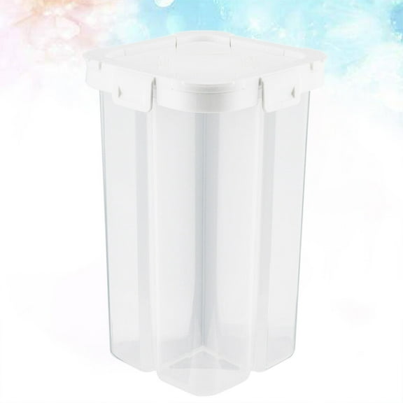 LEORX Grain Storage Container with Sealed Locking Lid in White