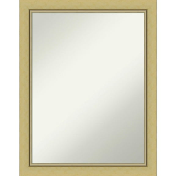 Landon Gold Narrow Non-Beveled Wood Bathroom Wall Mirror
