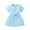 Light Blue, variant on Toddler Baby Girls Summer Clothes 4T Girls Short Sleeve Round Neckline Dress 4T Girls Solid Color Dress Blue