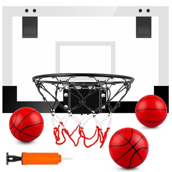 Canasta de baloncesto interior TREYWELL Sports Fan con 3 pelotas para niños