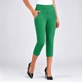 thumbnail image 3 of Capri Pants for Women High Waist Stretch Pull on Golf Capris Dressy Casual Work Pant with Pockets, 3 of 5