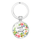 thumbnail image 2 of Accesorios Llavero colgante clásico con tema de flores y césped Llavero redondo, 2 of 5