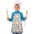 thumbnail image 2 of Corgi Dog and Footprints Kids Aprons for Girls and Boys,Adjustable Neck Strap Toddler Aprons for Kids Cooking Baking, 2 of 7