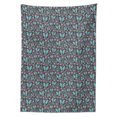 thumbnail image 2 of Butterflies Tablecloth, Pattern of Repetitive Spring Flower Silhouettes Spring Season Design, Rectangle Satin Table Cover Accent for Dining Room and Kitchen, 60" X 90", Seafoam and Grey, by Ambesonne, 2 of 2