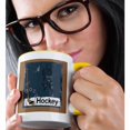 thumbnail image 2 of 3drose, Hockey Player, 15oz Two-tone Yellow Mug, 2 of 6