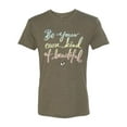 thumbnail image 2 of Positivity saying Pop Culture Mens Premium Tri Blend T-Shirt, Military Green, X-Large, 2 of 3