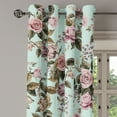 thumbnail image 3 of Ambesonne Grommet Curtain, , 50"x120", Pale Pink Reseda Green, 3 of 5