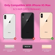 Compatible with iPhone Xs Max Case, Drop Protection Liquid Silicone Gel Rubber Full Body Bumper Cover with Soft Microfiber Shockproof Phone Case for iPhone Xs Max 6.5, Hot Pink