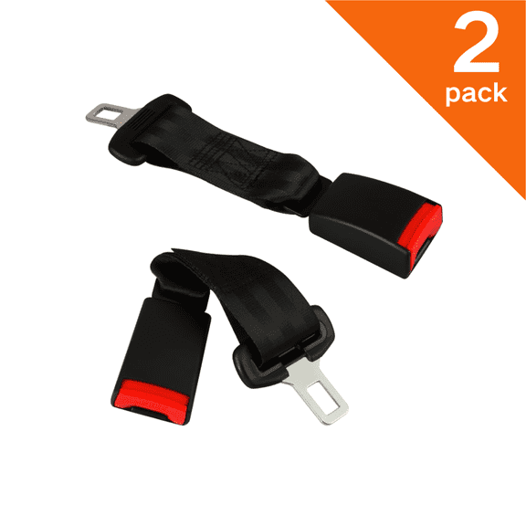 2 Pack 10.2-inch Seat Belt Extender for Cars and Airplanes, Universal Seat Belt Car&Airplane Buckle Extension Buckle Up (7/8" Tongue Width)