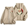 thumbnail image 4 of WILLBEST Sudadera para Mujer, Estilo Navideño, con Cremallera, Manga Larga, Bolsillo, Cordón Ajustable y Capucha X-Grande, 4 of 8