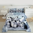 thumbnail image 2 of jejeloiu Antarctic Animal Bedding Comforter Set,Kawaii Penguin Twin Comforter Sets,Gray White Bedding Set For Kids,Ultra Soft Home Decor Reversible,2 Pieces, 2 of 8