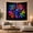 Cosmic Crystal, variant on Stylized Game Controller with Cosmic Burst, Energetic Celestial for Gamers, Neon Galaxy Gaming Wall Art, Birthday Gift, Tapestry Wall Hanging for Bedroom and Dorm