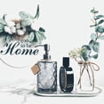 thumbnail image 3 of JASAI Diamond Design Glass Soap Dispenser with 304 Rust Proof Stainless Steel Soap Pump, 12 Ounce Kitchen Soap Dispenser for Bathroom, Hand Soap, Dish Soap (Grey) Grey, 3 of 8