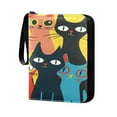 thumbnail image 2 of Game Card Storage Bag Collectible Trading Card Albums The 4-Pocket Card Binder With 50-Page Sleeve Can Hold 400 Game Cards Art Cat, 2 of 6