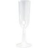 Plastic Champagne Flute 7 Ounces, Clear (Pack of 4)