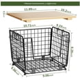 thumbnail image 6 of Wire Storage Basket For Kitchen Pantry Kitchen Counter Basket Stackable Wire Organizing Bin For Produce Vegetable - Countertop Potato Onion Veggie Basket Black, 6 of 6