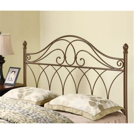 Zola Queen / Full Metal Scroll Headboard Brown