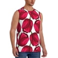 thumbnail image 2 of Uemuo Tulips Flowers Pattern Men's Sleeveless T-Shirt,Muscle Athletic Tank Top, Moisture-wicking Quick-dry Breathable Classic Tee Top for Gym Run Outdoor Sports-Large, 2 of 8