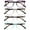 Purple / Gray / Clear / Aqua - 4 Pairs, variant on OPULIZE KOI Reading Glasses 2 Pack - Large Rectangular Frame - Purple-Aqua - Mens Womens - Spring Hinges - RR50-5Q - +3.50