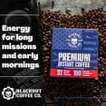 thumbnail image 4 of Blackout Instant Coffee Packets Single Serve | 32 Sticks | Just Add Water, No Machine Needed | Travel Ready | Medium Roast 100% Colombian Arabica | Freeze Dried Coffee Instant Powder, 4 of 15