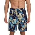thumbnail image 2 of Daiia Abstract Blue Squares Mens Woven Stretch Pajama Short,Short Pajama Pants-4X-Large, 2 of 9