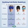 thumbnail image 7 of Cooling Gel Eye Mask Sleep, Cold Compress for Puffy Eyes & Migraine Relief - Reusable Weighted Sleeping Mask for Dark Circles, After Surgery Recovery, Eye Care, Ice Pack for Face (Blue), 7 of 7