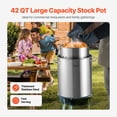 thumbnail image 2 of VEVOR Stainless Steel Stockpot, 42 Quart Large Cooking Pots, Cookware Sauce Pot with Basket, Lid, and Handle, Heavy Duty Commercial Grade Stock Pot, Sanding Treatment, for Large Groups Events Silver, 2 of 8