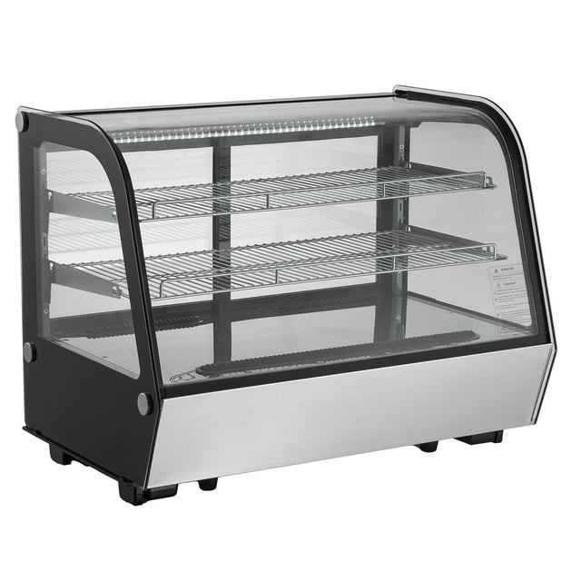 KFFKFF Unité d'Affichage Réfrigérée, 5 Pi3/146l Présentoir à Desserts de Table, Réfrigérateur Professionnel à Double Niveau avec LED Illuminé, Refroidissement Rapide, Circulation d'Air Sans Givre, Idéal pour Pâtisserie
