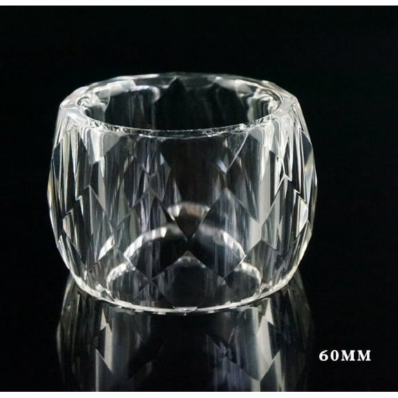 QIDITONG 2pcs Elegant Transparent Crystal Napkin Rings For Weddings And Parties Replacement Table Decorations For Dining Holiday Events