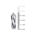 thumbnail image 2 of 1/4 Carat (Ctw) Black and White Diamond Hoop Earrings in Sterling Silver for Women, 2 of 4