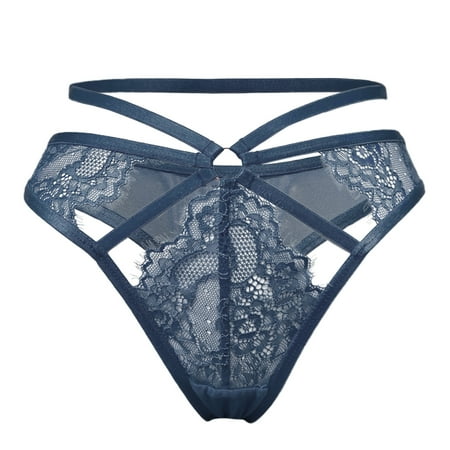 

Women Panties Thong A Set Colors Optiont Lingerie Hollow Flowers Sides Lace Thong Panties