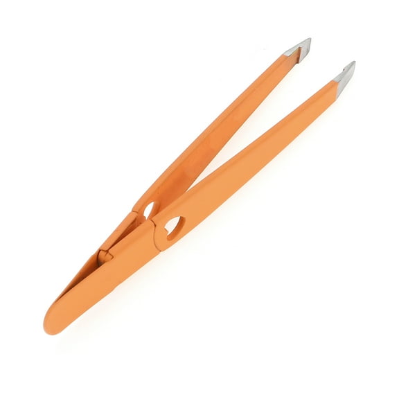 Unique Bargains 1 Pc Heart Style Eyebrow Tweezer for Bathroom Travel Hotel Orange Stainless Steel