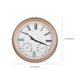 thumbnail image 3 of Outdoor Clock Wall Clock Outside Wall Decor Clock Garden Patio Wall Clock with Thermometer Hygrometer, 3 of 8