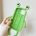 thumbnail image 4 of for iPhone 14 Kawaii Phone Case 3D Cartoon Cute Green Frog Phone Case Soft Silicone Unique Fun Cover Case for Women Girls Slim Fit Anti-Drop Protective Case for iPhone 14, 4 of 15