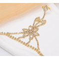 thumbnail image 3 of shiyou-Rhinestone Finger Ring Bracelet Crystal Hand Chain Ring Bracelets for Women, 3 of 4