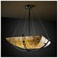 thumbnail image 2 of Justice Design ALR-9722-25-DBRZ Alabaster Rocks Crossbar - 28 Inch Bowl Pendant with Square Bowl Alabaster Resin Shade Dark Bronze Incandescent Dark Bronze Finish, 2 of 2