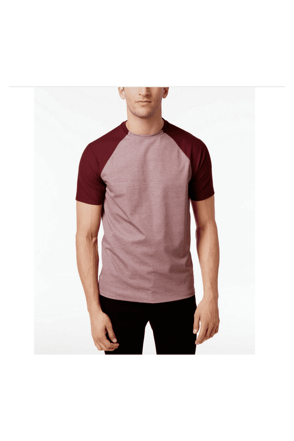 Men's Mesh Sleeve, Raglan-Style T-Shirt, Burgundy, Medium