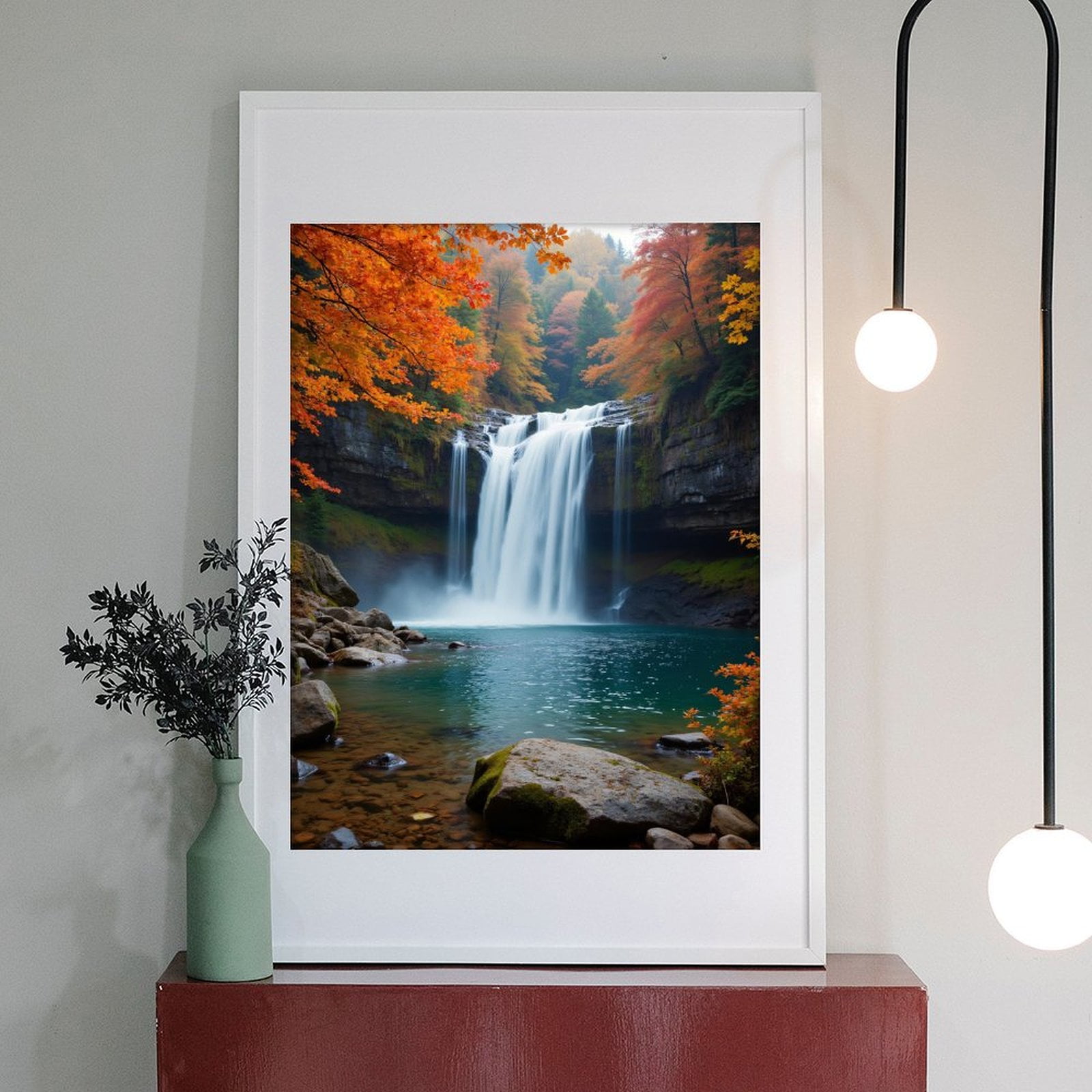 Diamond Art Kits for Adults - 5d Autumn Waterfall Scenic Beauty Diamond Painting for Adults, Diamond Art for Adults Beginners, Diamond Painting Kits for Adults for Home Wall Decor