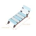 thumbnail image 2 of KALLORY Wood Miniature Reclining Lounger Tabletop Decor 1Set, 2 of 8
