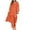 Orange, variant on Kaemgyyd Womens Fall 2 Piece Outfits Cotton Linen Flowy Solid Color Long Sleeve Tops with Wide Leg Pants Lounge Sets