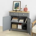 thumbnail image 2 of SoBuy FSB25-HG,Kitchen Dining Room Living Room Storage Cabinet Cupboard Sideboard, Grey, 2 of 6