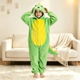 thumbnail image 4 of YunPes Cute Dinosaur Onesie Kids Soft Flannel Zipper Jumpsuit 3D Spikes & Tail Halloween Party Funny Animal Dress-Up Wear for Boys & Girls, 4 of 8