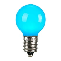 Vickerman G30 Teal Ceramic LED Nickel Base Bulb E12, 120V,  .6 Watts, Dimmable, 25 Bulbs per Pack