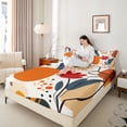 thumbnail image 3 of Erosebridal Modern Abstract Aesthetic Queen Sheet Sets,Colorful Flowers Bed Set For Men Women 4pcs, 3 of 6
