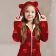 thumbnail image 4 of Combinaison pour Filles, Pyjama à Capuche à Manches Longues Décontracté d'Hiver Chaud, Grenouillère de Nuit, Pyjama pour Filles, 4 of 5