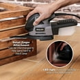 thumbnail image 4 of JELLAS Electric Detail Sander, 220W Compact Sander Machine for Wood, 13,000 RPM Sanders with Dust Collection, 16PCS Sandpapers, Finger Sanding Attachment and Sanding Pad Included, 4 of 7